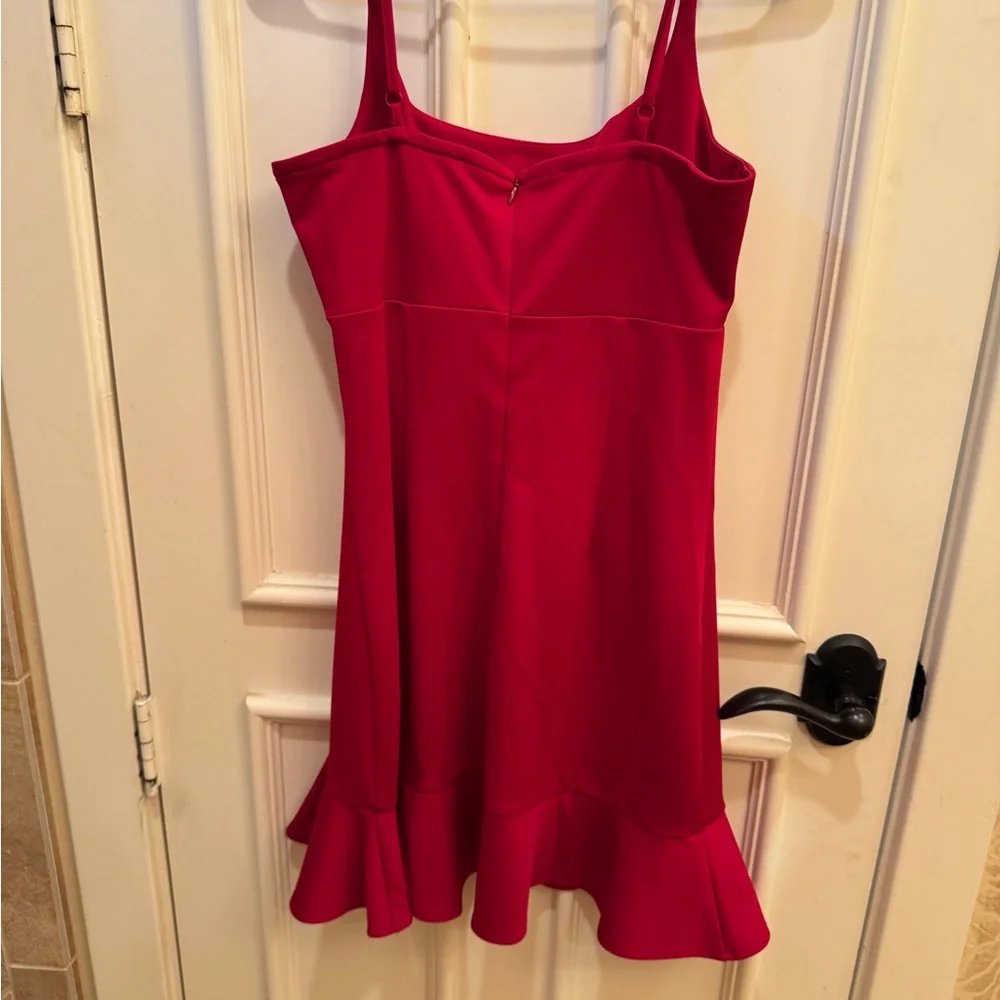 Lulu's Red Ruffled Mini Sundress - Picture 3 of 3